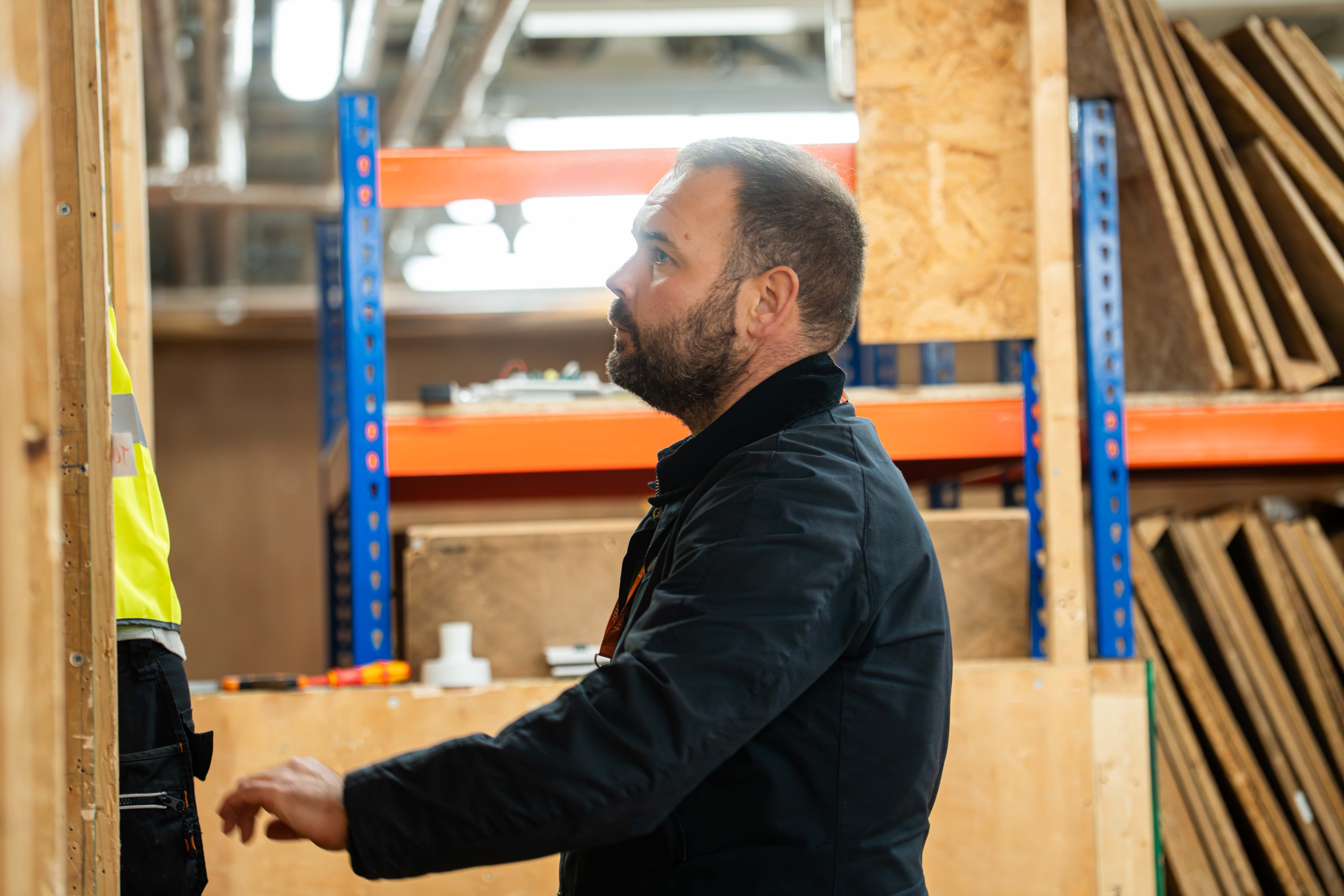 Apprentice working on an electrical project