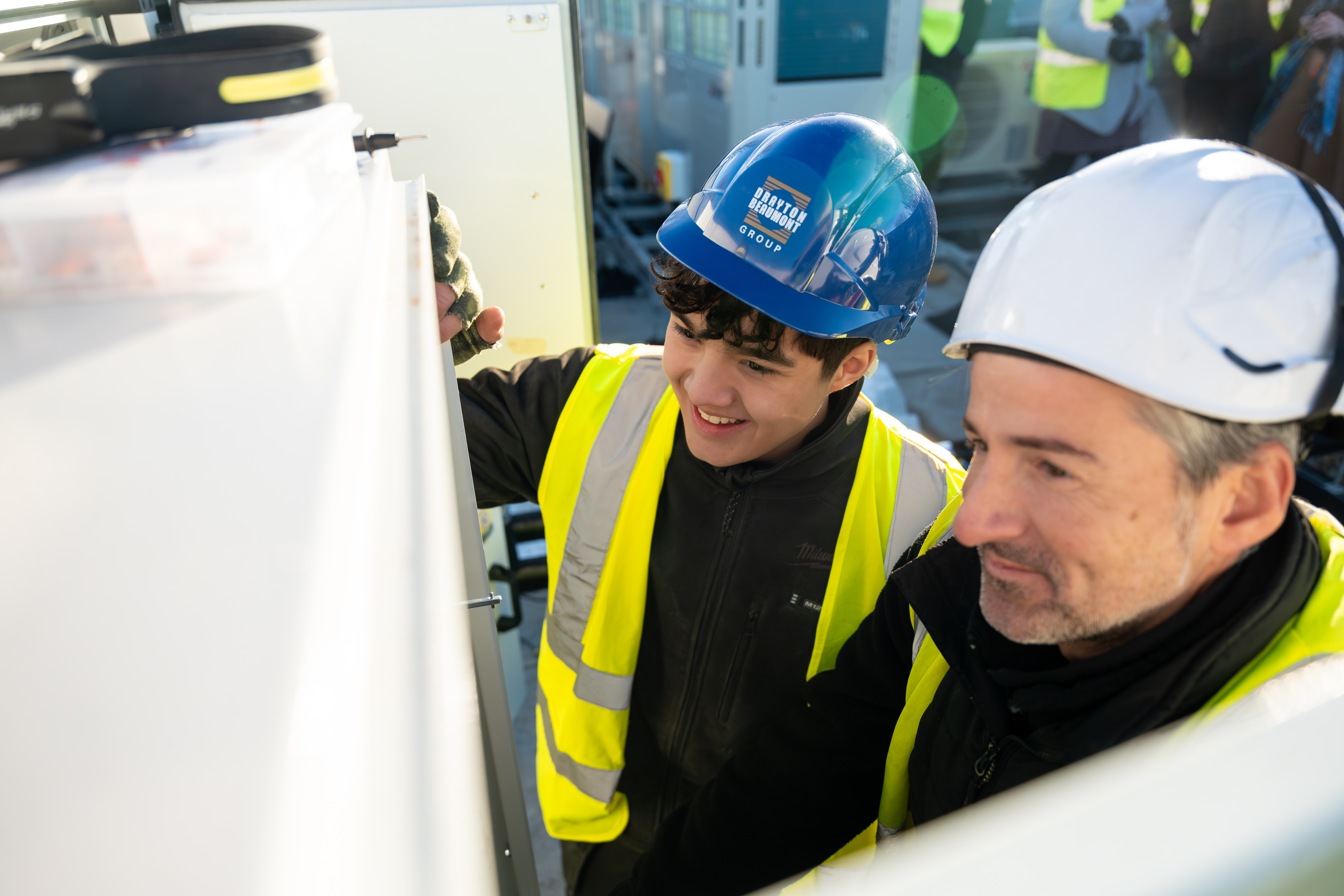 Kyan working on site